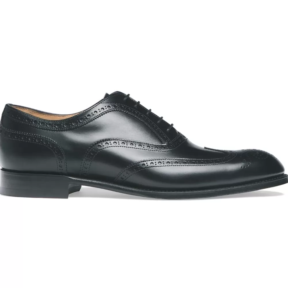 Cheaney Brogues | Arthur Iii Oxford Brogue In Black Calf Leather