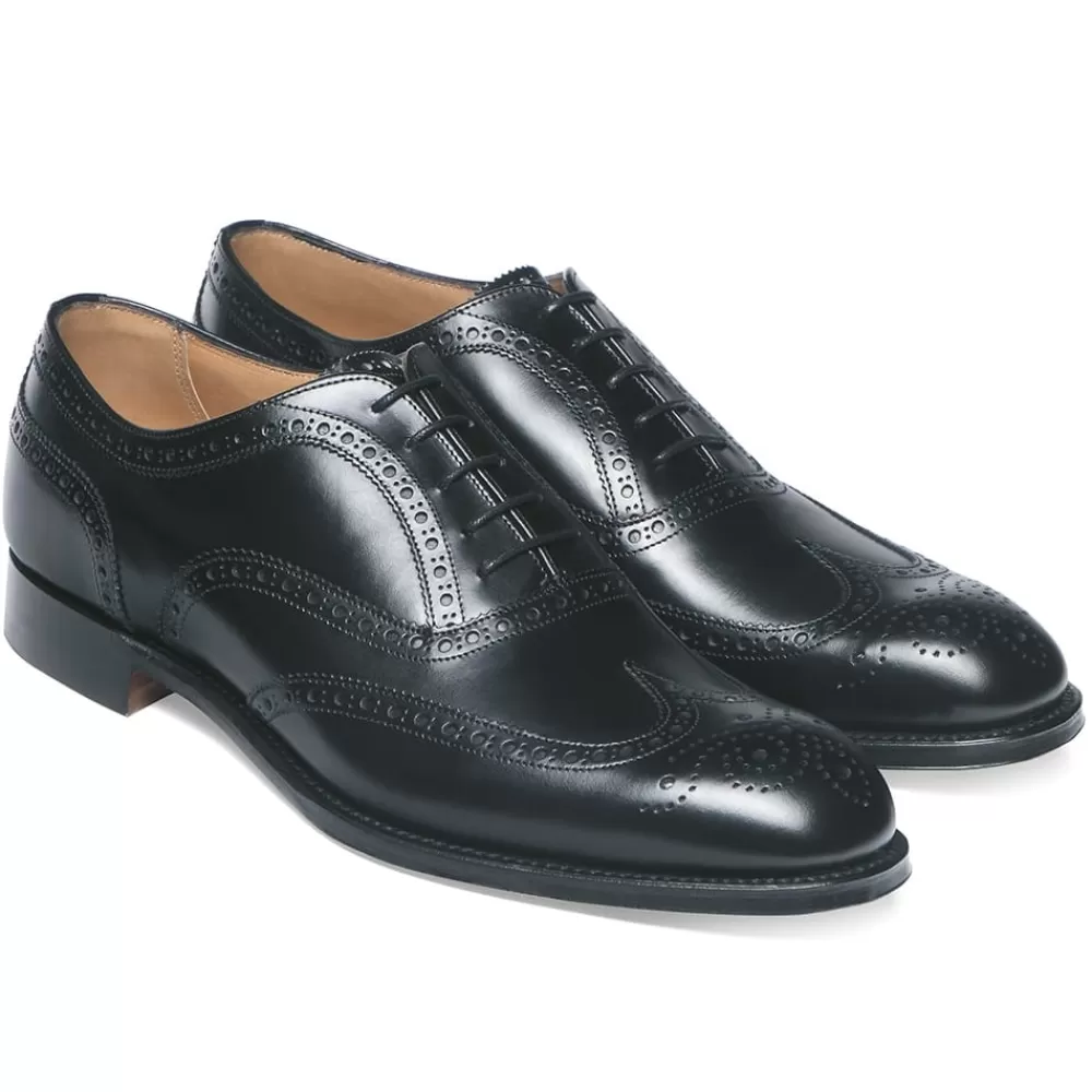 Cheaney Brogues | Arthur Iii Oxford Brogue In Black Calf Leather