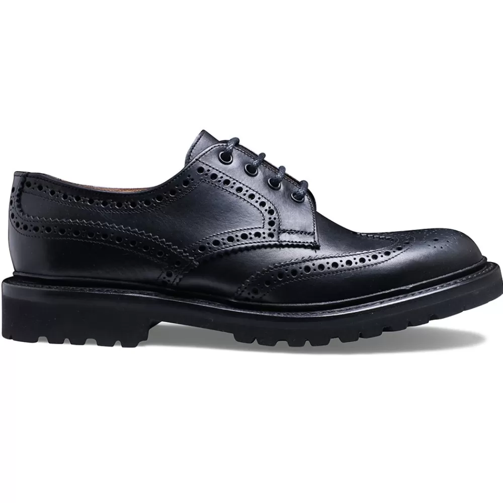 Cheaney Brogues | Beccles Gv Derby Brogue In Black Eco Oiled Leather