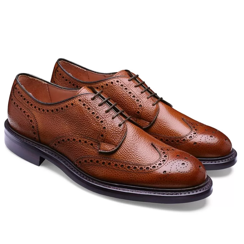 Cheaney Brogues | Bexhill Ii R Derby Brogue In Mahogany Grain Leather