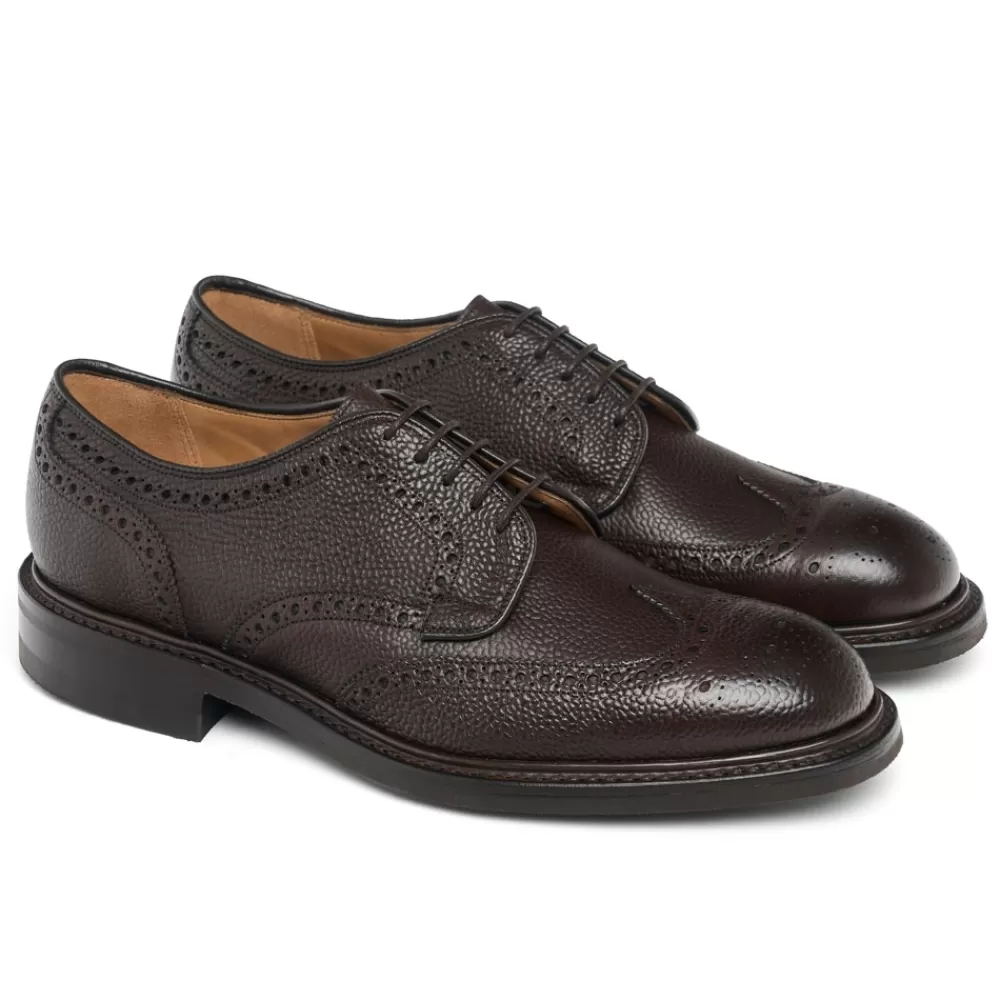 Cheaney Brogues | Bexhill R Derby Brogue In Walnut Grain Leather