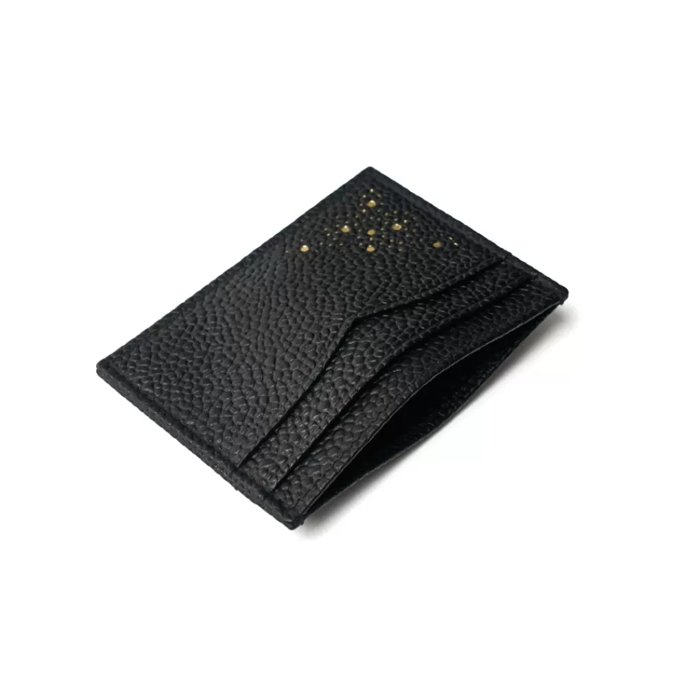 Cheaney Leather Card Holders | Card Holder In Black Grain Leather