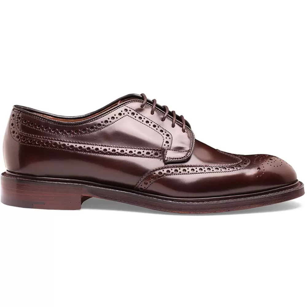 Cheaney Brogues | Carlton Derby Brogue In Espresso Polished Leather