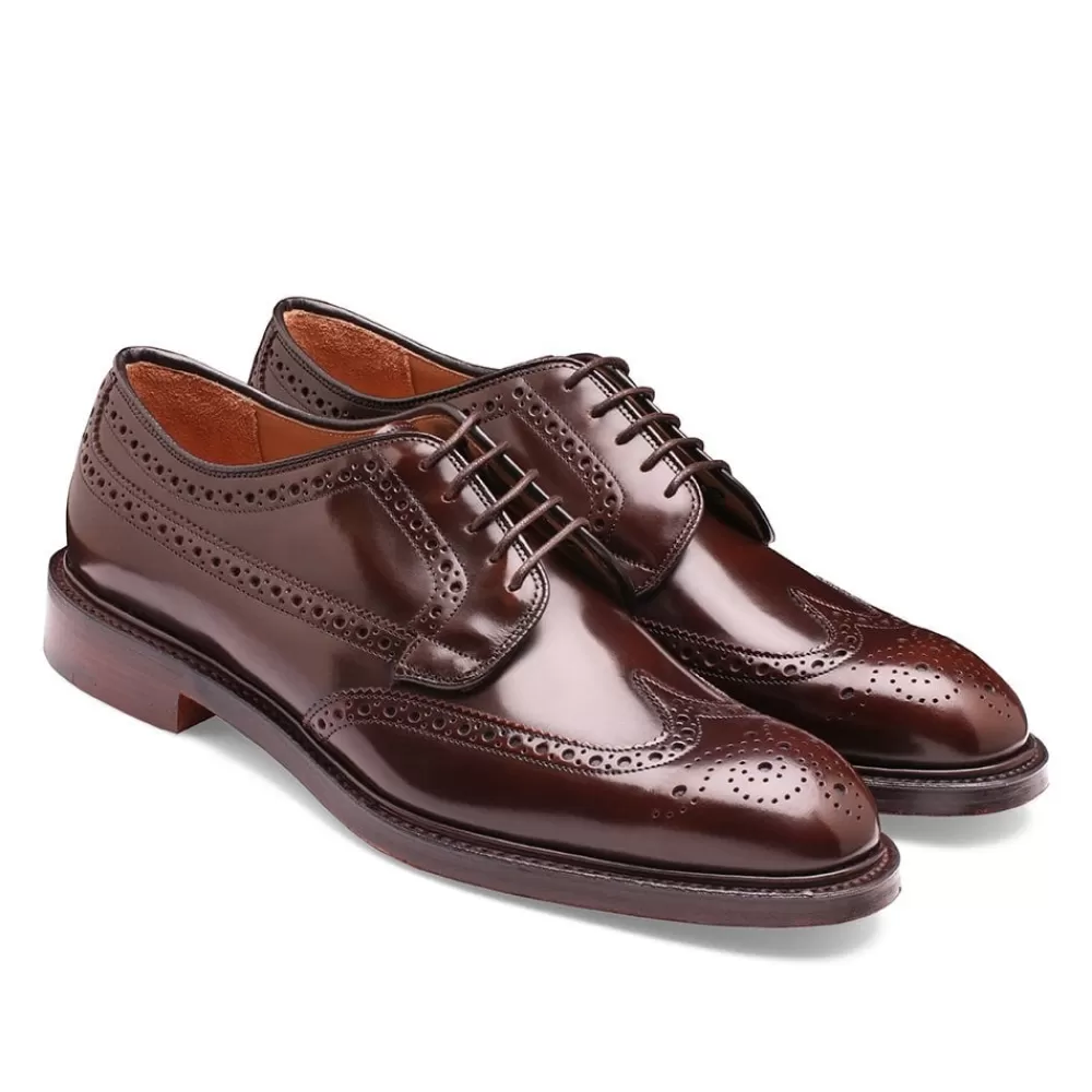 Cheaney Brogues | Carlton Derby Brogue In Espresso Polished Leather