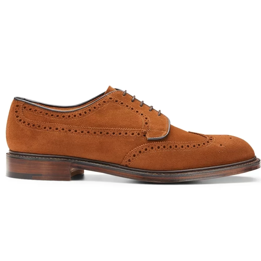 Cheaney Derbys | Carlton Derby Brogue In Rustique Suede