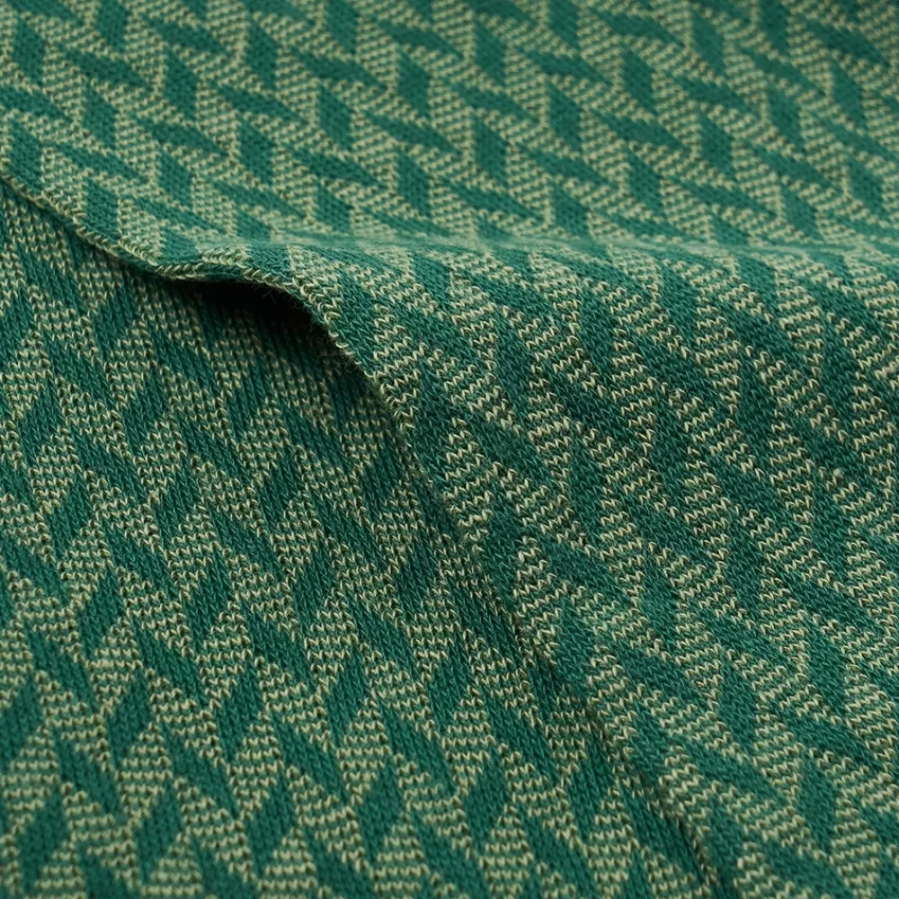 Corgi Socks | Chevron Green Cotton Socks