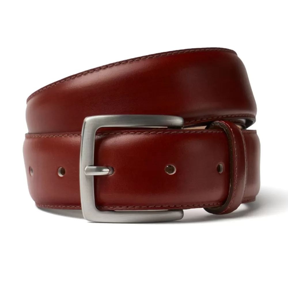 Cheaney Belts | Dark Leaf Belt With Silver Buckle