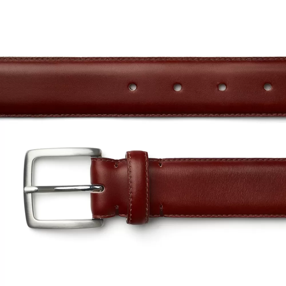 Cheaney Belts | Dark Leaf Belt With Silver Buckle