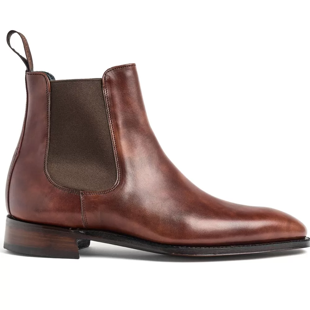 Cheaney Chelsea Boots | Godwin Chelsea Boot In Brown Museum Calf Leather