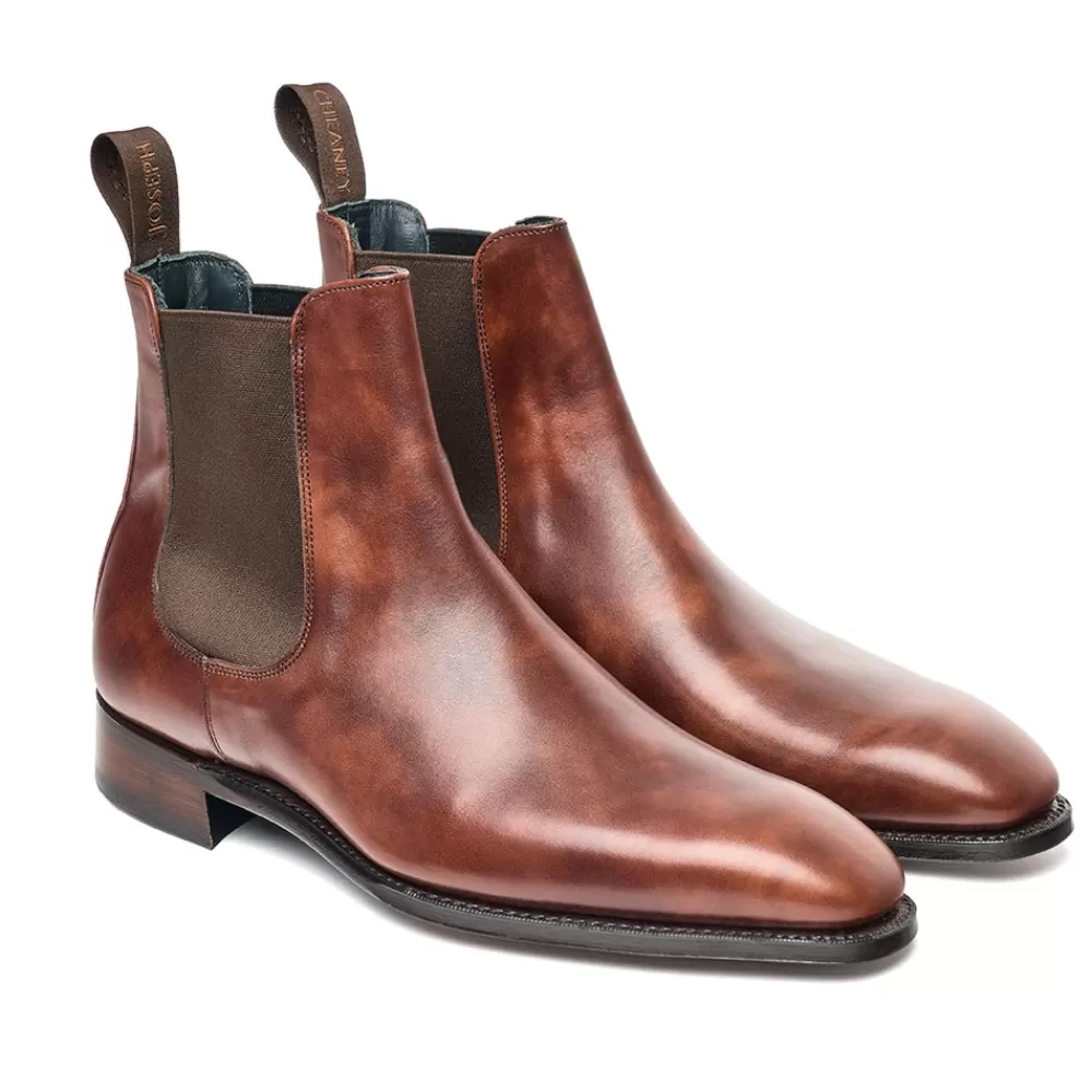 Cheaney Chelsea Boots | Godwin Chelsea Boot In Brown Museum Calf Leather