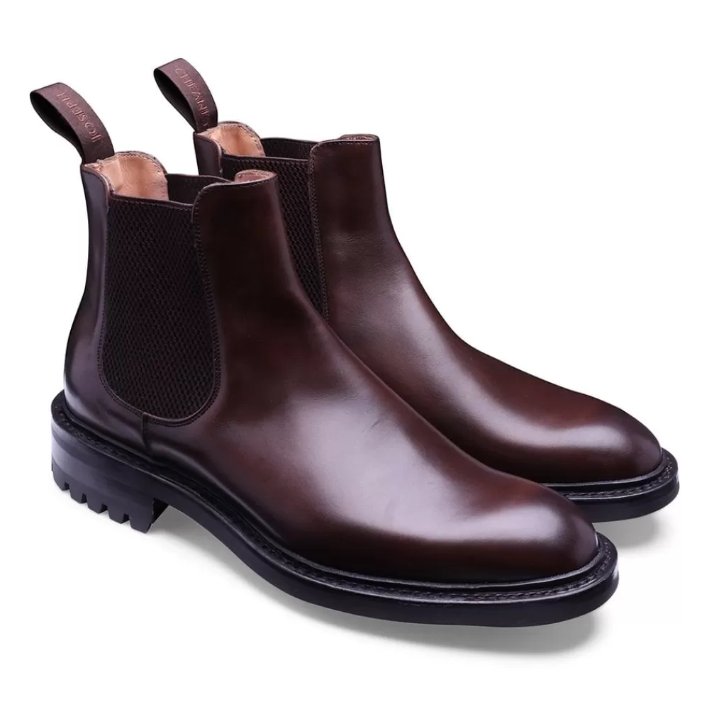 Cheaney Chelsea Boots | Grayson C Chelsea Boot In Mocha Calf Leather