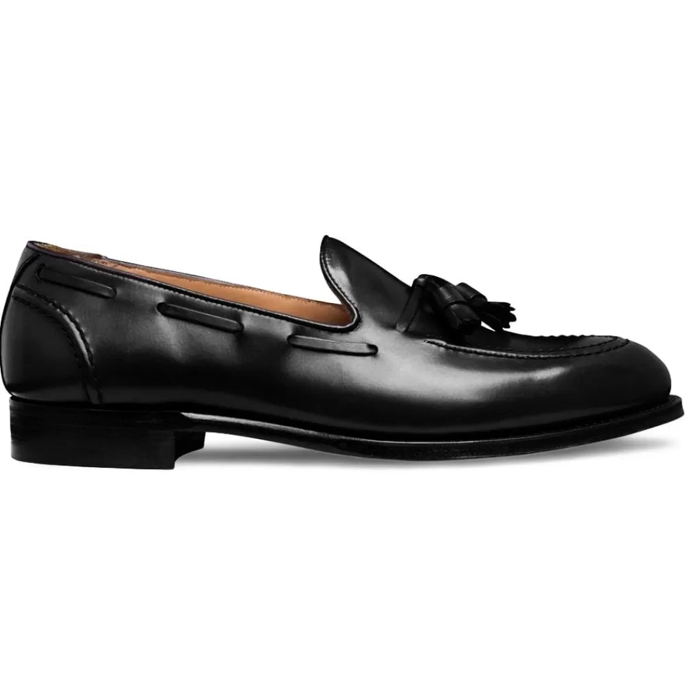 Cheaney Loafers | Harry Ii Ef Tassel Loafer In Black Calf Leather