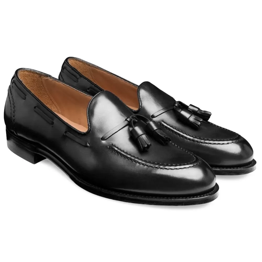 Cheaney Loafers | Harry Ii Ef Tassel Loafer In Black Calf Leather