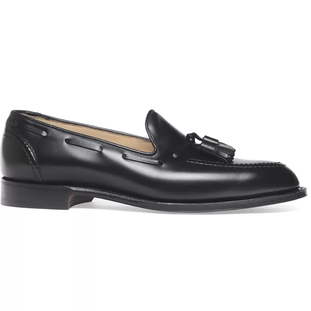 Cheaney Loafers | Harry Tassel Loafer In Black Calf Leather