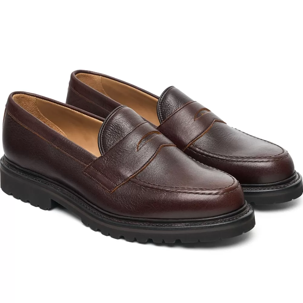 Cheaney Loafers | Howard Gv Penny Loafer In Whiskey Kudu Leather