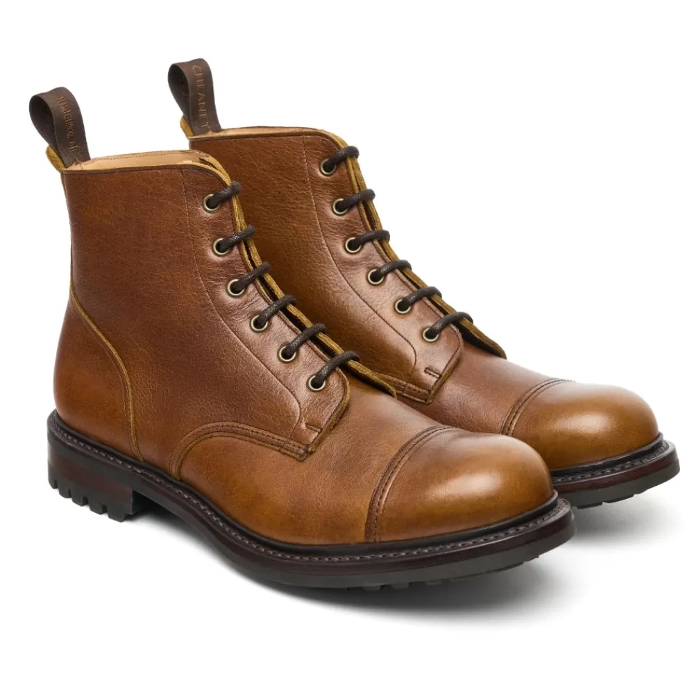Cheaney Military Boots | Hurricane Ii C Derby Boot In Bronze Kudu Leather