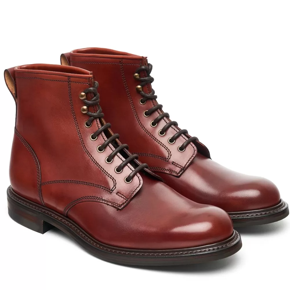 Cheaney Derby Boots | Jaxson Ii R Derby Boot In Dark Leaf Calf Leather