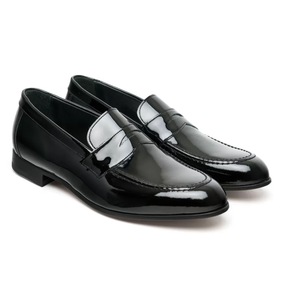 Cheaney Loafers | Keeley Men's Penny Loafer In Black Patent Leather