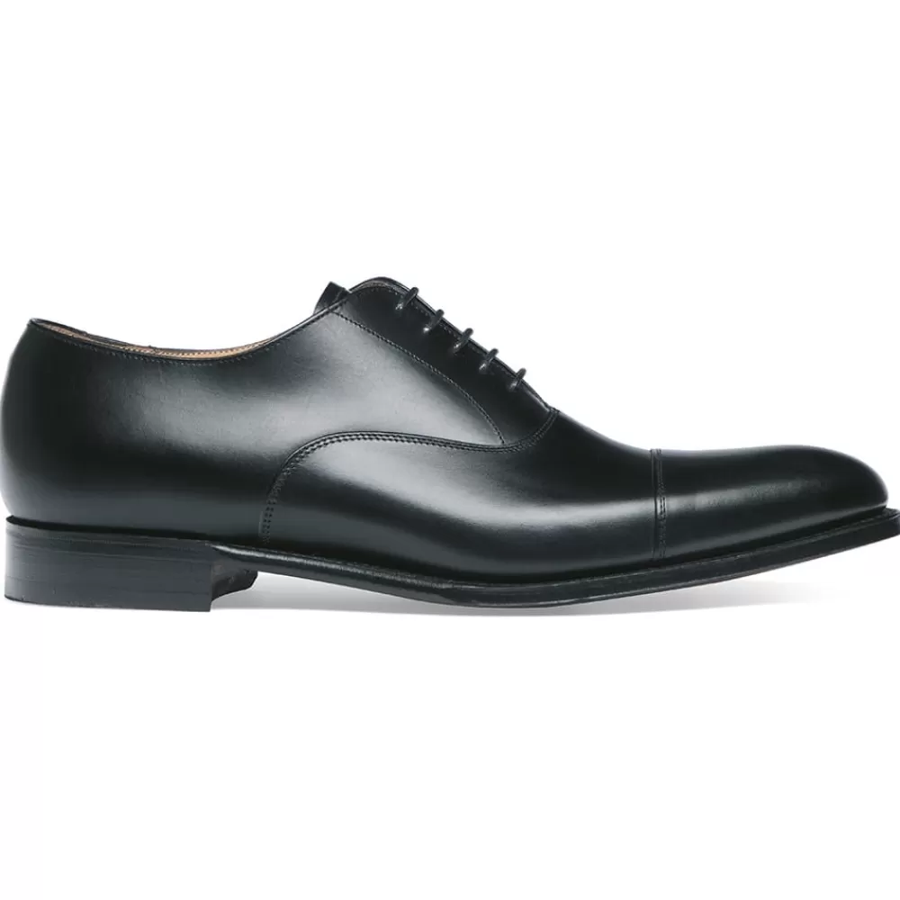 Cheaney Oxfords | Lime Classic Oxford In Black Calf Leather | Leather Sole