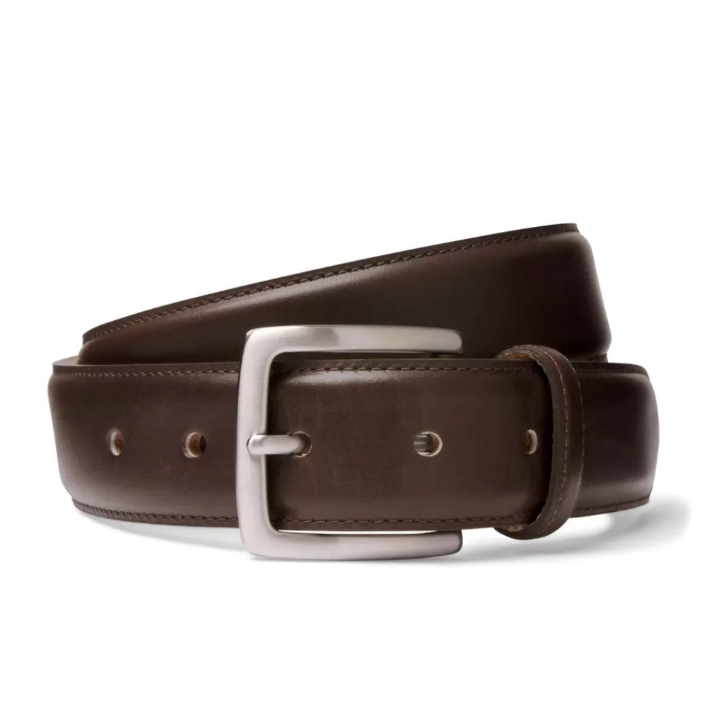 Cheaney Belts | Mocha Brown Belt With Silver Buckle