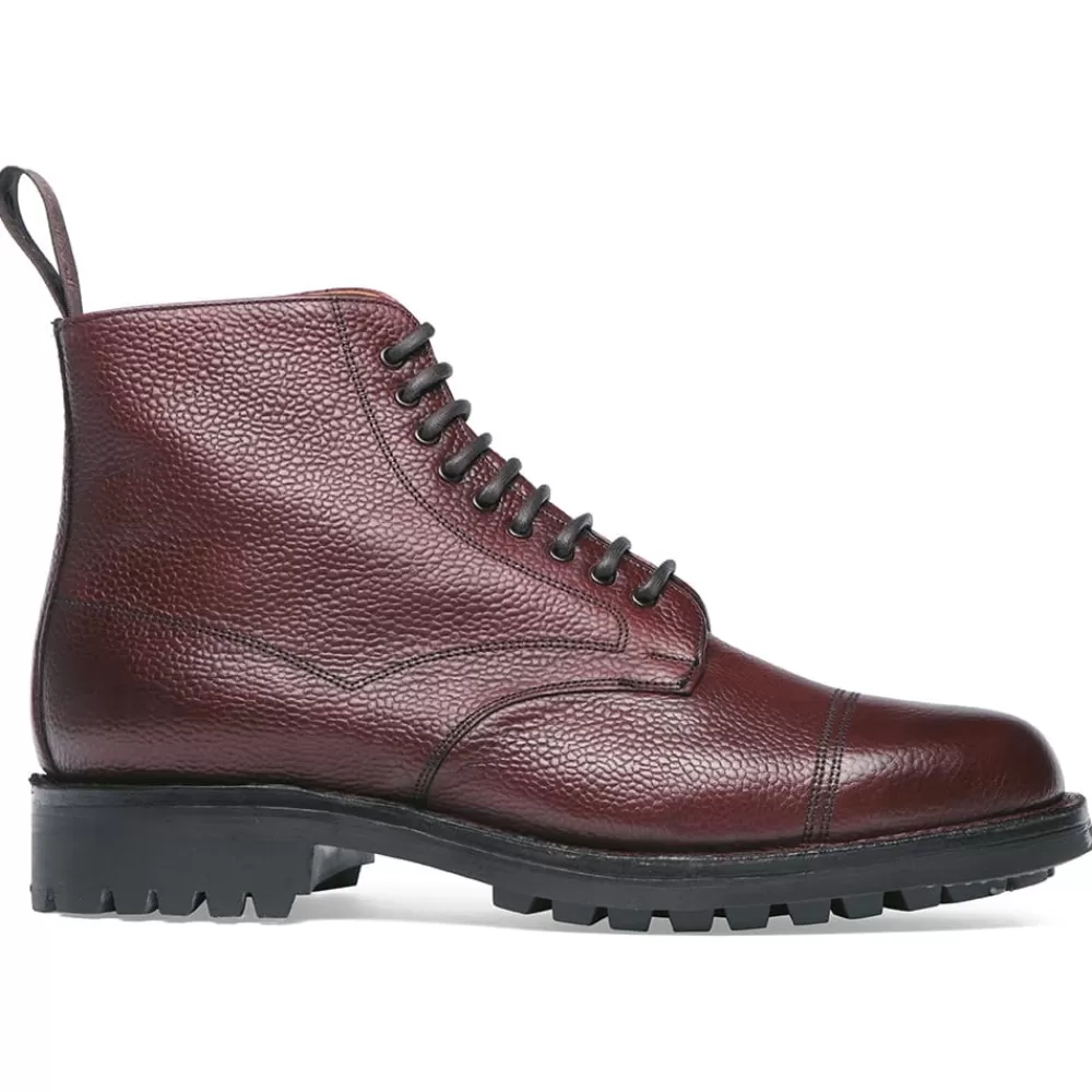 Cheaney Derby Boots | Pennine Ii C Veldtschoen Derby Boot In Burgundy Grain Leather