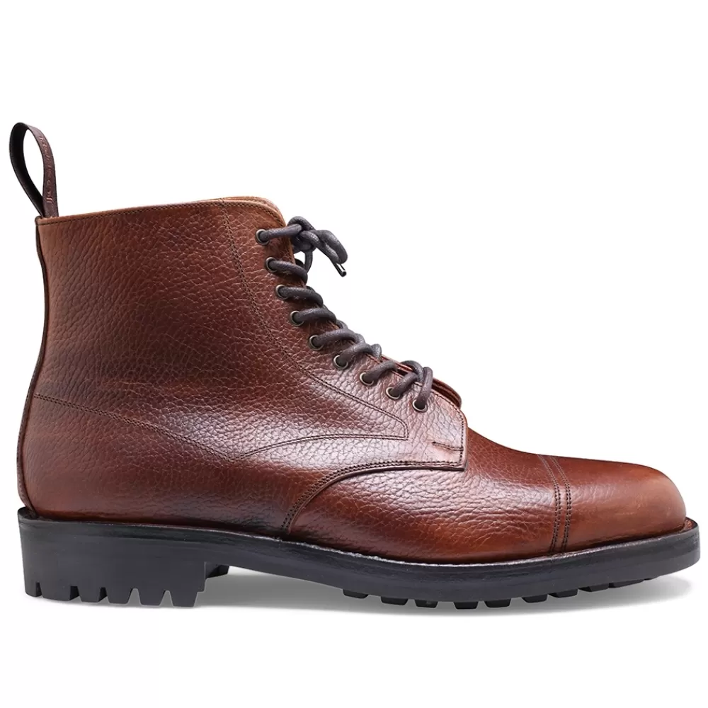 Cheaney Derby Boots | Pennine Ii C Veldtschoen Derby Boot In Mahogany Pull Up Grain Leather
