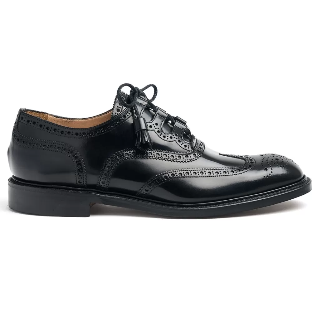 Cheaney Brogues | Pitlochry Ii Ghillie Brogue In Black Bookbinder