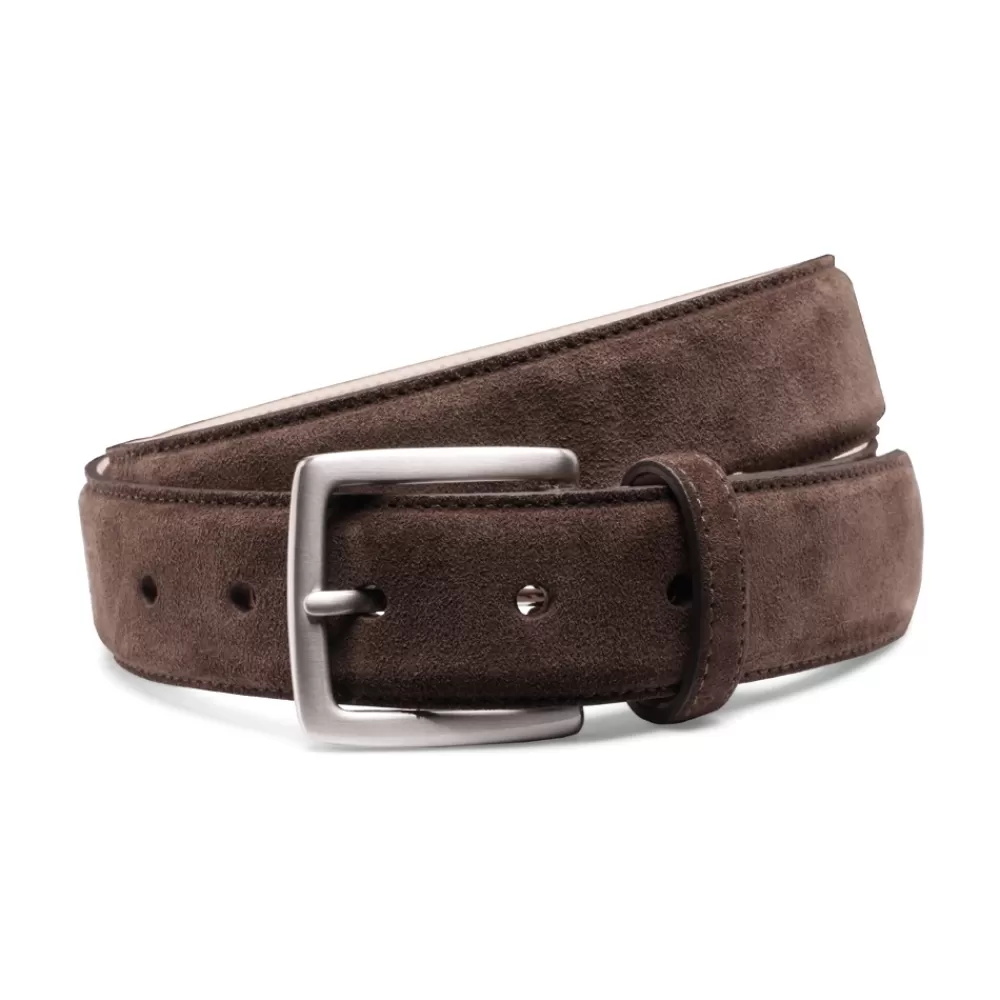 Cheaney Belts | Plough Suede Belt With Silver Buckle