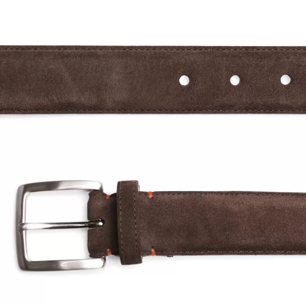 Cheaney Belts | Plough Suede Belt With Silver Buckle