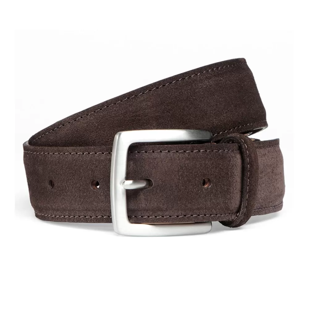 Cheaney Belts | Pony Suede Belt With Silver Buckle