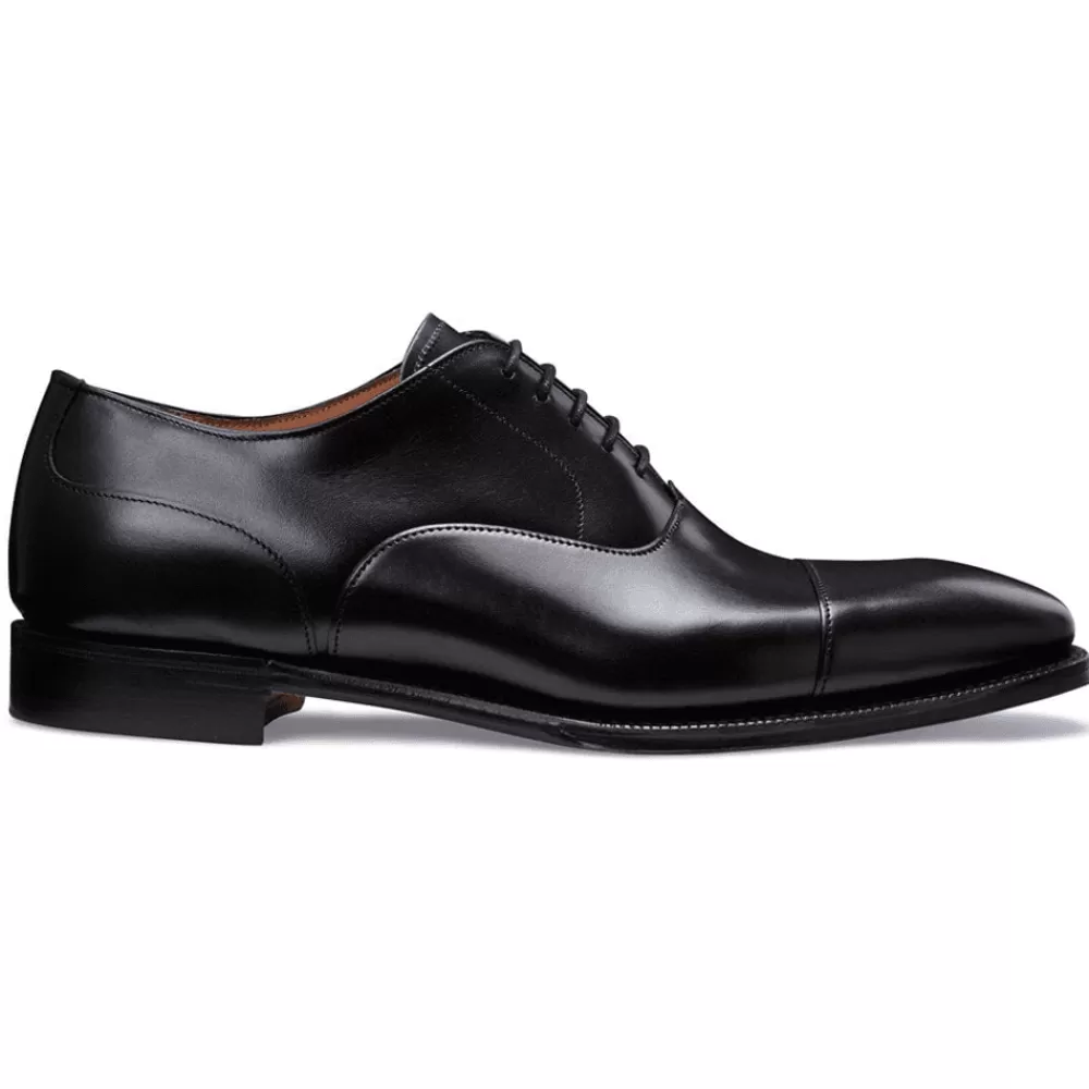 Cheaney Oxfords | Redmond Capped Oxford In Black Calf Leather