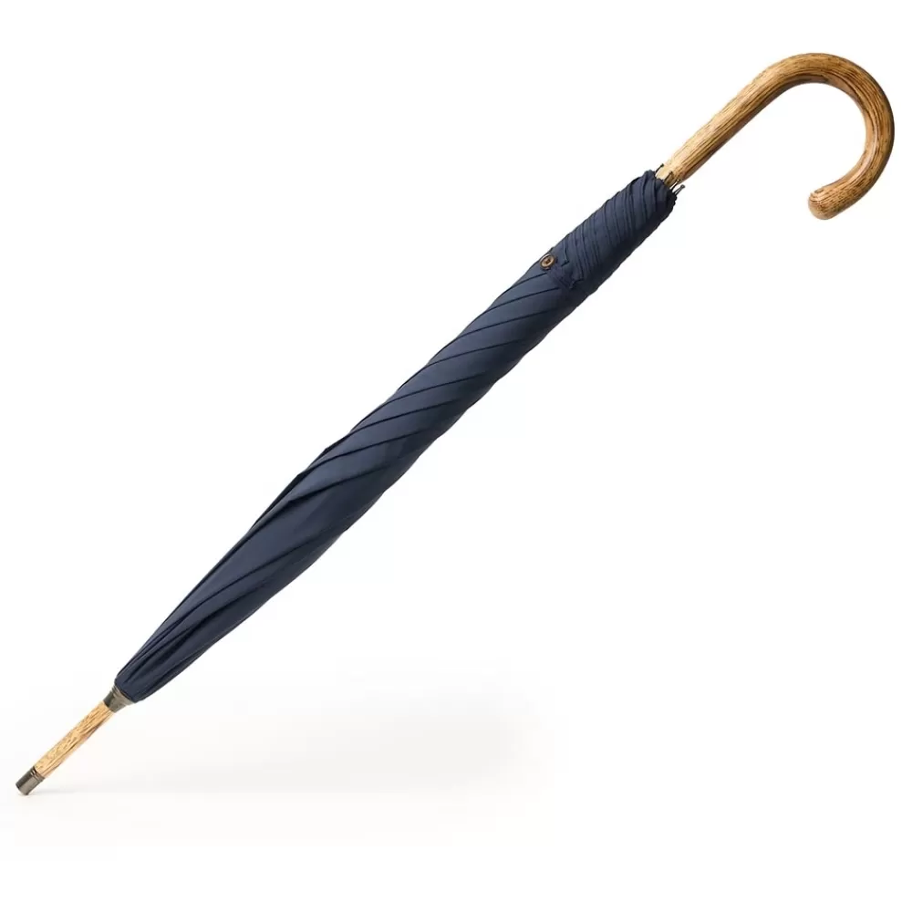 Cheaney Umbrellas | Soild Hickory Stick Umbrella In Navy