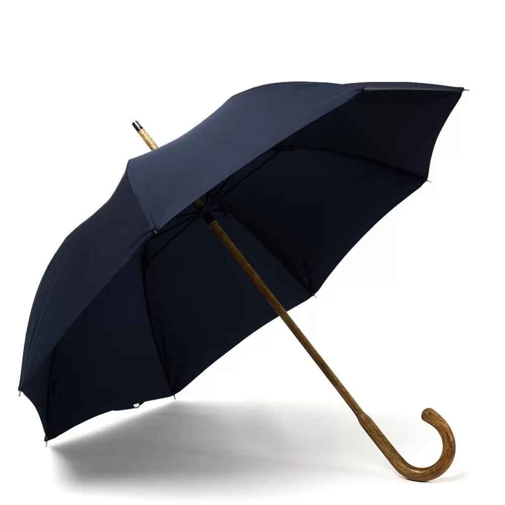 Cheaney Umbrellas | Soild Hickory Stick Umbrella In Navy