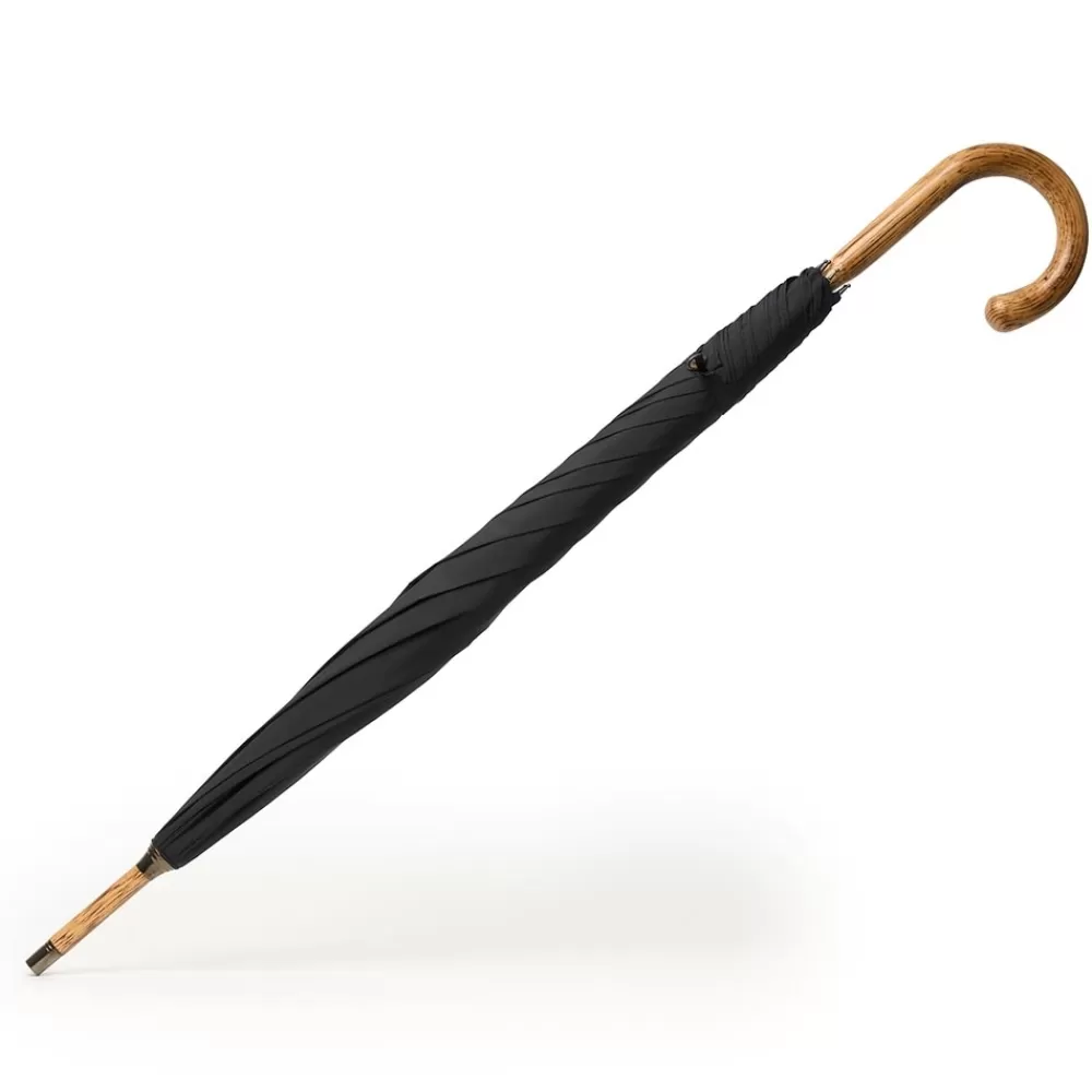 Cheaney Umbrellas | Solid Hickory Stick Umbrella In Black