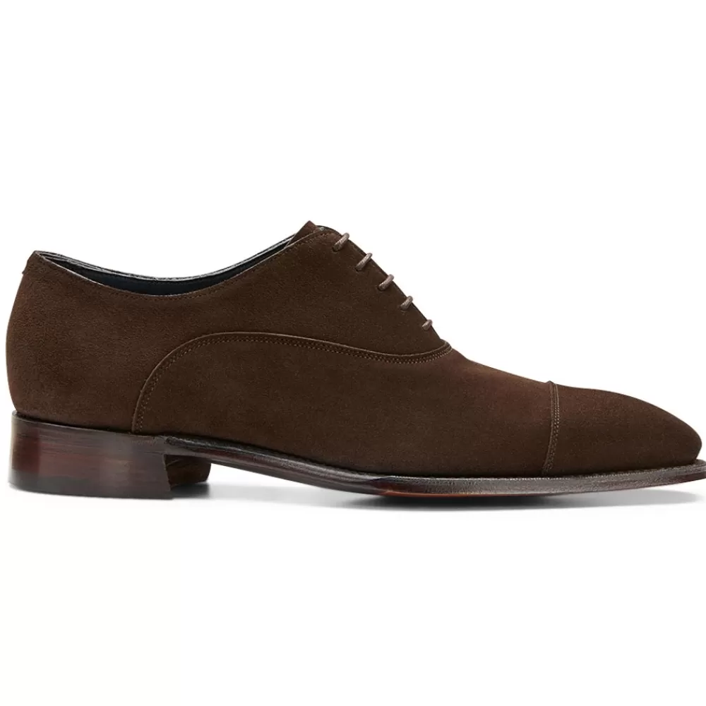 Cheaney Oxfords | York Capped Oxford In Brown Suede